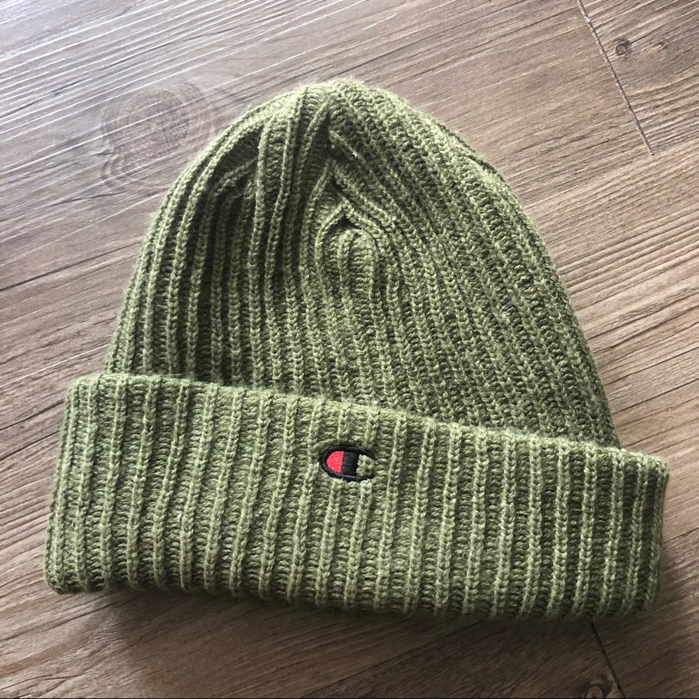 Champion Green Beanie